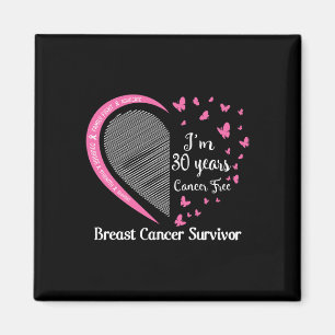 30 Years Cancer Free Breast Cancer Survivor Family Magnet