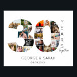 30 Years Married Photo Collage Wedding Anniversary Poster<br><div class="desc">Celebrate three decades of love and cherished moments with this "30 Years Married" 23 photo collage wedding anniversary design by The Arty Apples. Showcase the best memories from your 30-year journey together in this stunning photo collage. Perfect for your home or as a heartfelt gift to your spouse, this keepsake...</div>