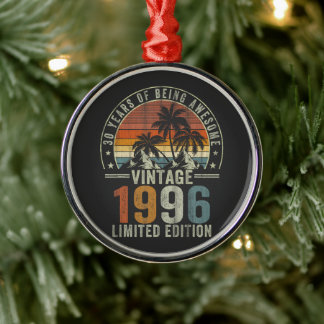 30 Years Of Being Awesome Vintage 1996 Metal Tree Decoration