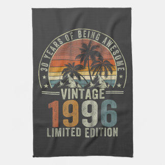 30 Years Of Being Awesome Vintage 1996 Tea Towel