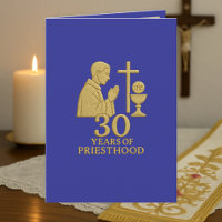 30 Years of Priesthood Gold Elegant Catholic