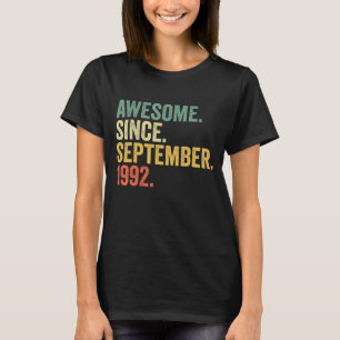30 Years Old 30th Birthday Awesome Since Septembe T-Shirt