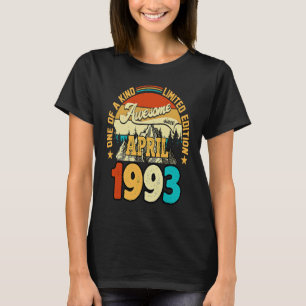 30 Years Old  Awesome Since April 1993 30th Birthd T-Shirt
