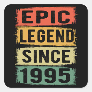 30 Years Old Bday 1995 Epic Legend 30th Birthday Square Sticker