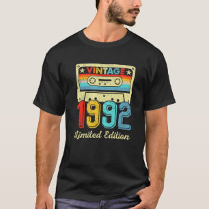 30 Years Old Bday Born In 1992 Vintage 30Th Birthd T-Shirt