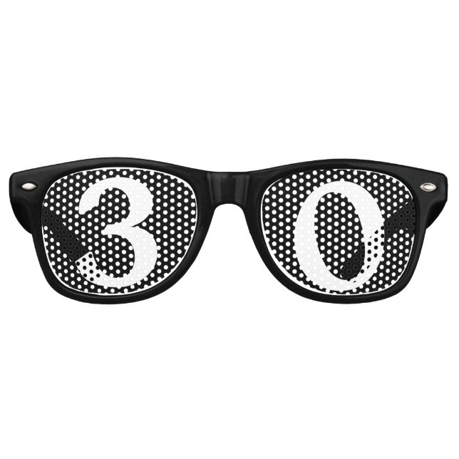 30 Years Old Birthday Party Sunglasses (Front)