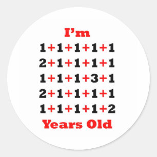 30 Years old! Blk Red Classic Round Sticker