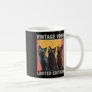 30 Years Old Gift Retro Vintage 1995 Cat Lover 30t Coffee Mug