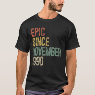 30 Years Old Gifts Vintage Retro Born In 1991 30th T-Shirt