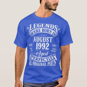 30 Years Old Legend Born In August 1992 Vintage 30 T-Shirt