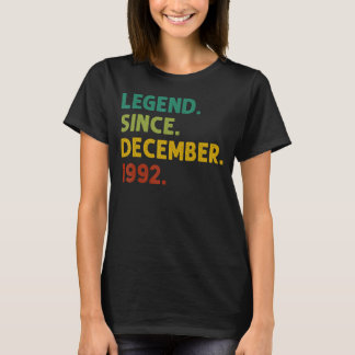 30 Years Old  Legend Since December 1992 30th Birt T-Shirt
