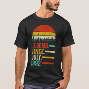 30 Years Old  Legend Since July 1992 30th Birthday T-Shirt