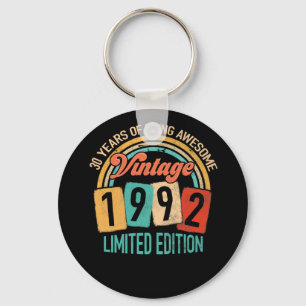 30 Years Old Of Be Awesome In 1992 30th Birthday Key Ring