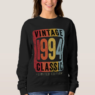 30 Years Old Vintage 1994 30th Birthday Decoration Sweatshirt