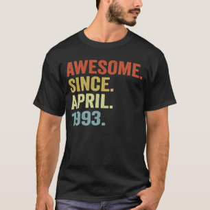 30 Years Old Vintage April 1993 30th Birthday 1 T-Shirt