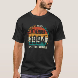 30 Years Old Vintage November 1994 30th Birthday M T-Shirt