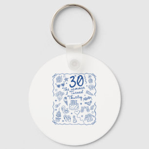 30 Years Old Women Men 30th Birthday Party Summer Key Ring