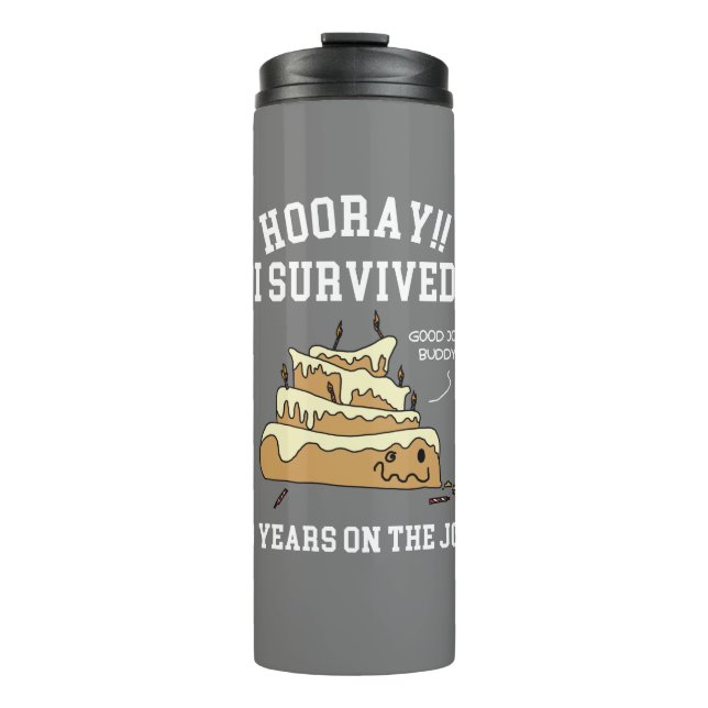 30 Years on the Job 30th Employee Anniversary Thermal Tumbler (Front)