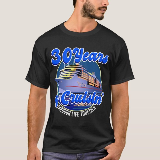 30 Years Wedding Anniversary 30th Cruise Ship  T-Shirt (Front)