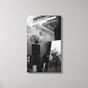 30ter Rue Gassendi Paris Black White Canvas Print