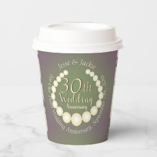 30th/12th Pearl Anniversary Paper cup