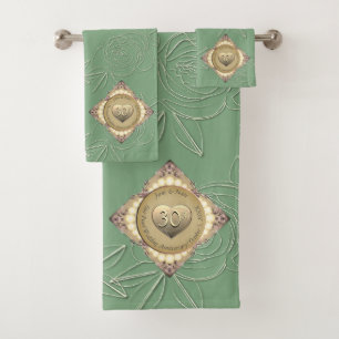 30th/12th Pearl Anniversary Towel