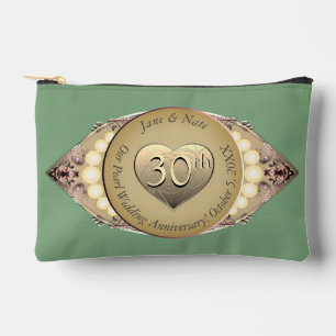 30th/12th Pearl Wedding Anniversary Accessory Pouch