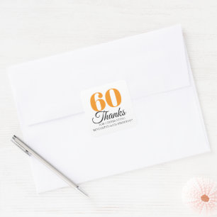 30th 40th 50th 60th 70th 80th Birthday Party Favou Square Sticker