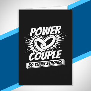 30th Anniversary Couples Married 30 Years Strong Card