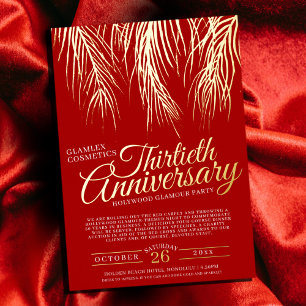 30th anniversary glamour party gold purple palms