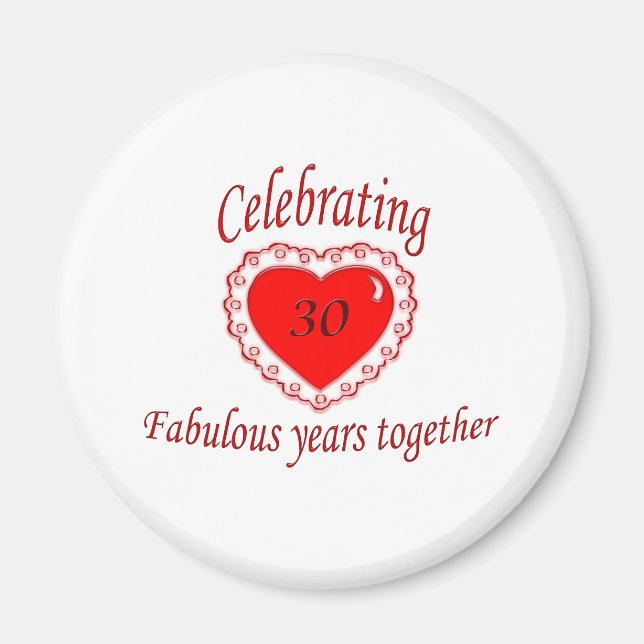 30th. Anniversary Magnet (Front)