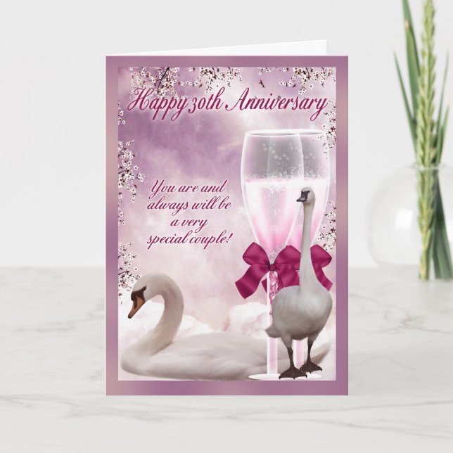 30th Anniversary - Pearl Anniversary Card (Front)