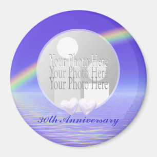 30th Anniversary Pearl Hearts for photo Magnet