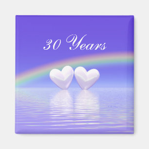 30th Anniversary Pearl Hearts Magnet