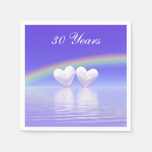 30th Anniversary Pearl Hearts Napkin