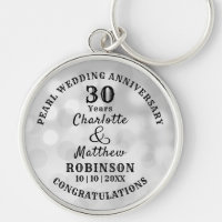 30th Anniversary Pearl Wedding Gift Personalised 