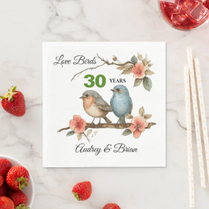 30th Anniversary Personalised Napkins