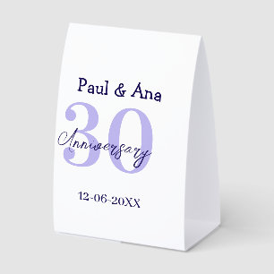 30th anniversary purple bold letter name simple re