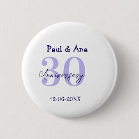 30th anniversary purple bold letter name simple re