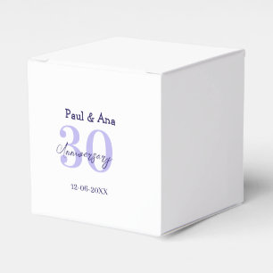 30th anniversary purple bold letter name simple re favour box