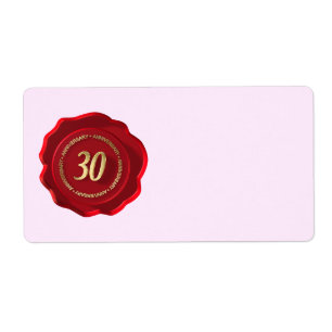 30th anniversary red wax seal