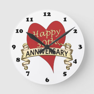 30th. Anniversary Round Clock