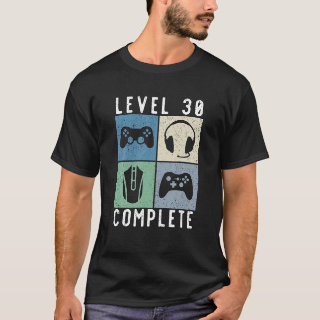 30Th Birthday 30 Years Gamer Gaming T-Shirt (Front)
