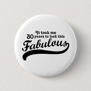 30th Birthday 6 Cm Round Badge