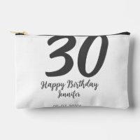 30th birthday add name date year black template