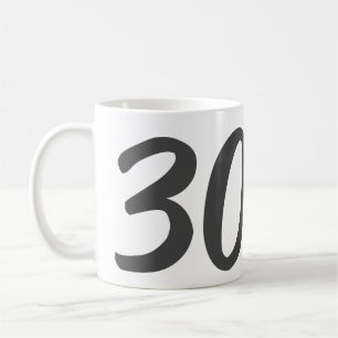 30th birthday add name date year black template  coffee mug