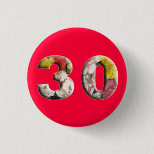 30th Birthday Anniversary 30 Years Milestone Pin