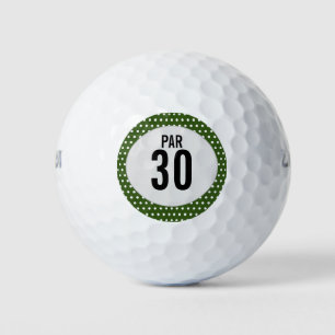 30th birthday anniversary  Par 30 on green grass Golf Balls