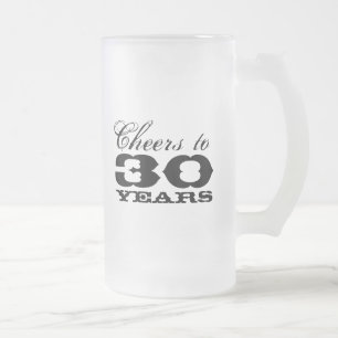 30th Birthday Beer Mug for men   Cheers to thirty