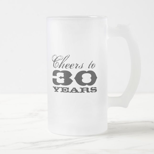 30th Birthday Beer Mug for men | Cheers to thirty (Right)